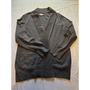 Croft‎ & Barrow Women's XL Gray Open Front Cardigan Sweater Casual Knit